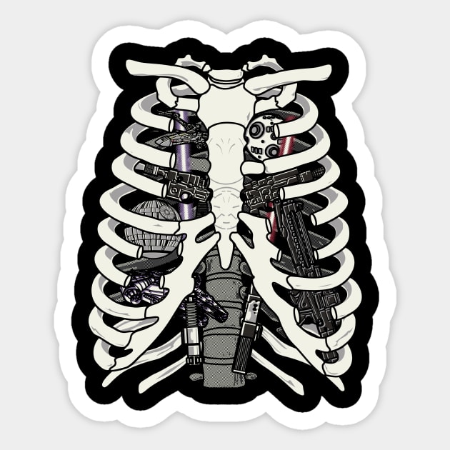 Anatomy of a Galaxy far Away Sticker by Arinesart